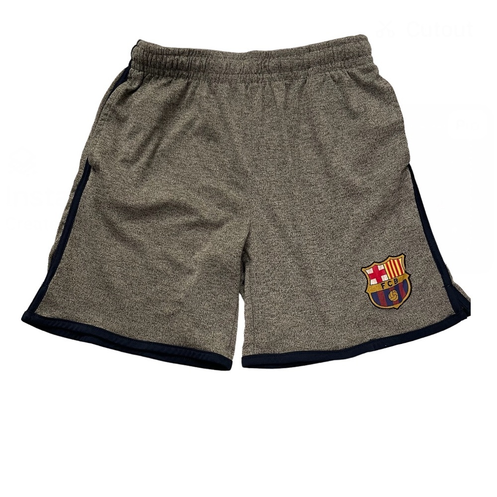 FC Barcelona Boys Gray Shorts Size Large